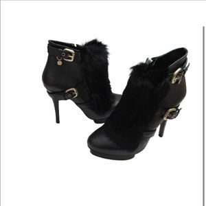 Elisabetta Franchi Ankle Boots with real mink fur